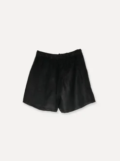 City Attitude Linen Shorts, Black