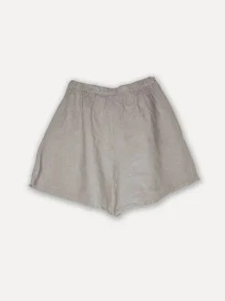 City attitude linen shorts, Taupe