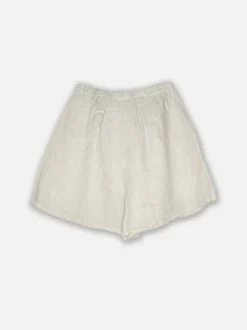 City attitude linen shorts, Beige