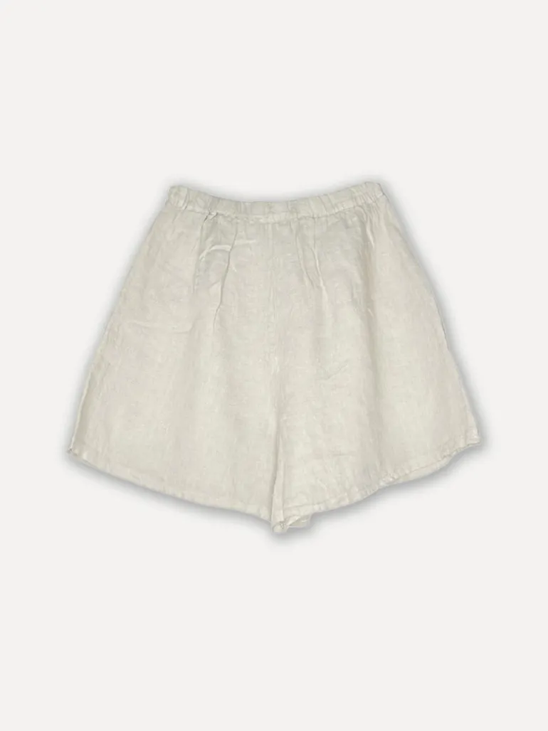 City attitude linen shorts, Beige