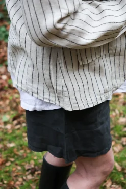 City attitude linen shorts, Dark Grey