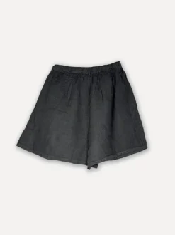 City attitude linen shorts, Dark Grey
