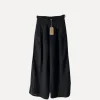 Dressed Up Attitude Linen Pants, Black