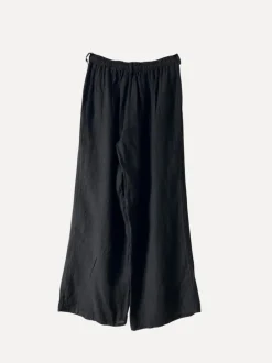Dressed Up Attitude Linen Pants, Black