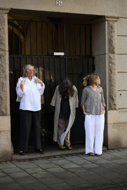 Dressed Up Attitude Linen Pants, Black