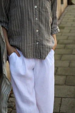 Dressed Up Attitude Linen Pants, White