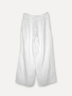 Dressed Up Attitude Linen Pants, White