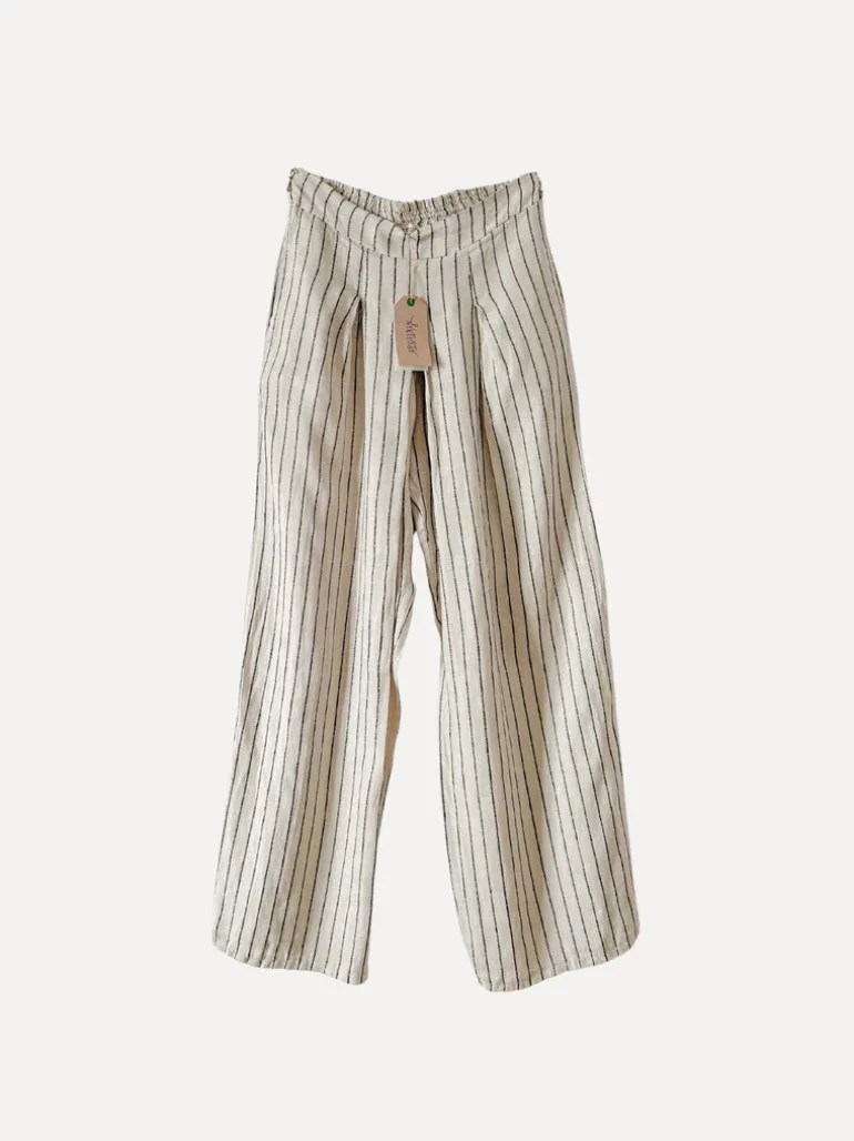 Dressed Up Attitude Stripe Pants, Beige