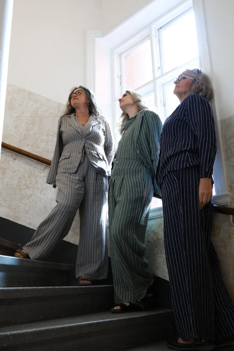 Dressed Up Attitude Stripe Pants, Navy