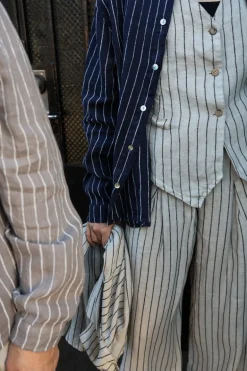 Dressed Up Attitude Stripe Pants, Beige