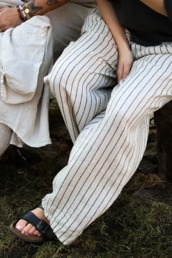 Dressed Up Attitude Stripe Pants, Beige