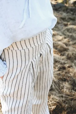 Dressed Up Attitude Stripe Pants, Beige