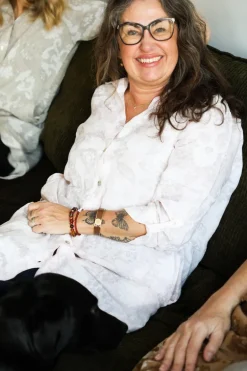 Dressed Up Bubbly Linen Shirtdress, Light Pink