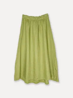 Dressed Up Linen Skirt, Olive Green