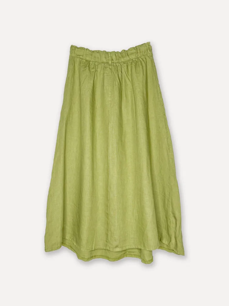 Dressed Up Linen Skirt, Olive Green