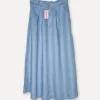 Dressed Up Linen Skirt, Sea Blue