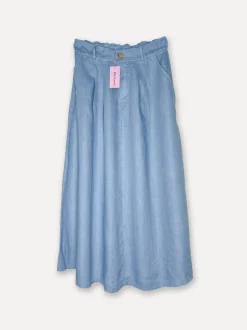 Dressed Up Linen Skirt, Sea Blue