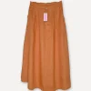 Dressed Up Linen Skirt, Sepia Brown