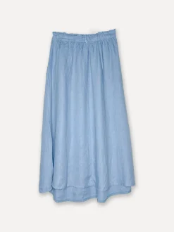 Dressed Up Linen Skirt, Sea Blue
