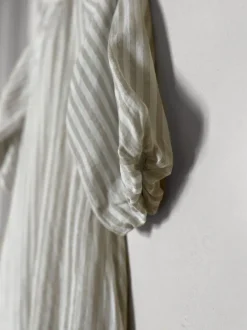 Fame Attitude Striped Linen Dress, Beige