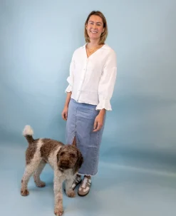 Fanny Linen Blouse, White