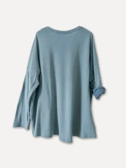 4938 - Flower Tassel College Tee, Denim