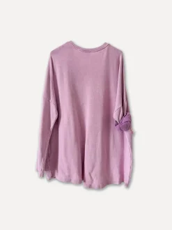 4938 - Flower Tassel College Tee, Baby Pink