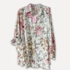 Flowery Blouse, White/Pink Flower