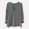 Grandpa stripe T, Black / White