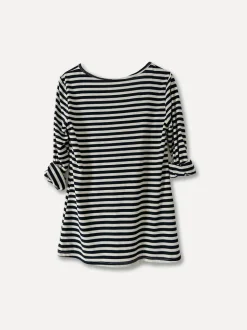 Grandpa stripe T, White / Blue