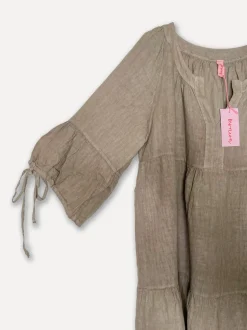 Happilicious Linen Dress, Taupe