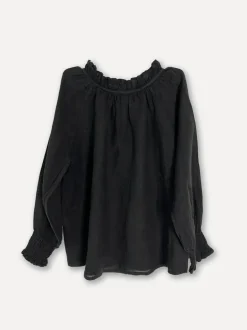 Jacky Linen Blouse, Black