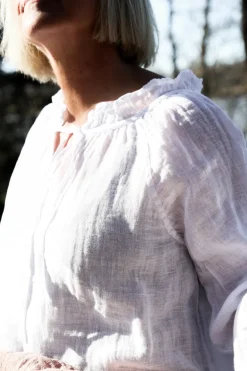 Jacky Linen Blouse, White