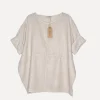 Lazy Attitude Day Linen Blouse, Sand