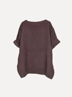 Lazy Attitude Day Linen Blouse, Cacao