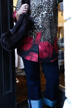 Leo Poppy Shirt, Red