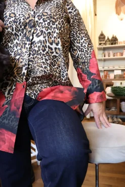 Leo Poppy Shirt, Red