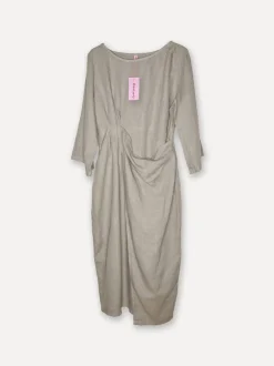 Linen Cocktail Dress, Taupe