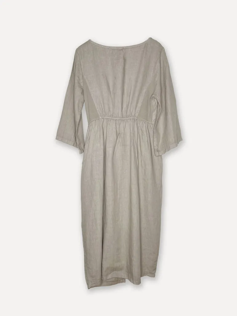 Linen Cocktail Dress, Taupe