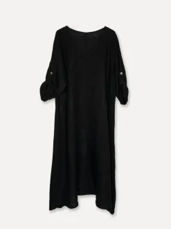 5017 Linen Dress, Black