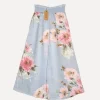 Linen Pants Flowery Attitude, Sky Blue