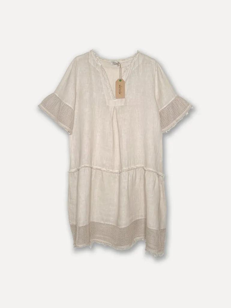 Lola Attitude Linen Dress, Beige