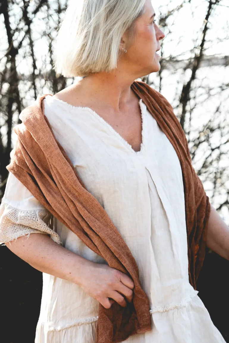 Lola Attitude Linen Dress, Beige