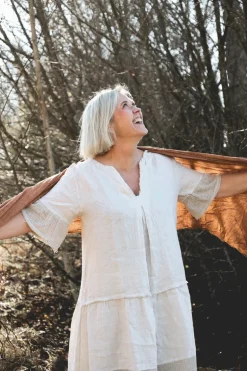 Lola Attitude Linen Dress, Beige