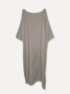 5704 Long Linen Dress, Taupe
