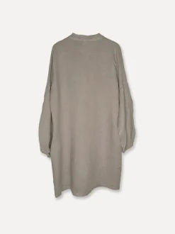 6709 Long Linen Shirt, Taupe