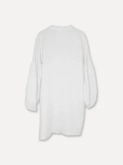 6709 Long Linen Shirt, White