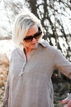 Maria City Swag Dress, Taupe