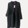 1351 Maria Shirt-Dress, Black