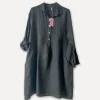 1351 Maria Shirt-Dress, Dark Grey
